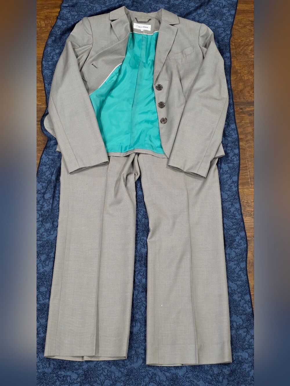 Calvin Klein Gray 2-Piece Pant Suit | Career Office Interview | Size 10